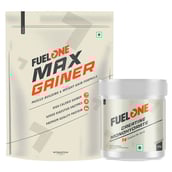 Fuel One Max Gainer Chocolate 3 Kg and Creatine Monohydrate Unflavoured 100 g Combo