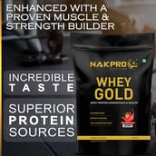 3 - Nakpro Whey Gold Protein Concentrate,  4.4 lb  Strawberry 