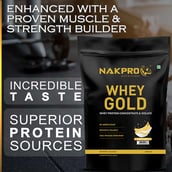 3 - Nakpro Whey Gold Protein Concentrate,  2.2 lb  Banana 
