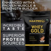 7 - Nakpro Whey Gold Protein Concentrate,  2.2 lb  Coffee 