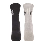 3 - MuscleBlaze Z Crew Socks,  Black & Grey  (2 Pack)