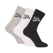4 - MuscleBlaze Z Crew Socks,  Black,White & Grey  (3 Pack)