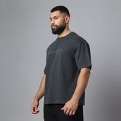 5 - MuscleBlaze Carnage Oversized Tshirt,  Charcoal  Medium