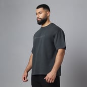 5 - MuscleBlaze Carnage Oversized Tshirt, Charcoal Small