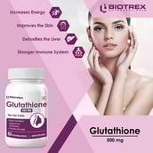 5 - Biotrex Glutathione (500 mg),  Unflavoured  60 veggie capsule(s) 