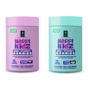 1 - British Life Sciences Happi Kidz Iron + Vitamin C with Zinc + Vitamin C 60 Gummies Combo,  2 Piece(s)/Pack  Blackcurrant & Orange 