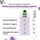 5 - Himalayan Organics Alfalfa + Calcium Citrate Malate 1200mg, 120 tablet(s) Unflavoured