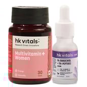HealthKart HK Vitals Bakuchiol Serum 15 ml & Multivitamin Plus Women 30 Tabs Combo