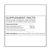 supplement - Bliss Welness Green Coffee Bean Extract, 20 capsules