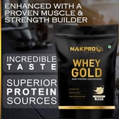 6 - Nakpro Whey Gold Protein Concentrate,  1.1 lb  Vanilla 