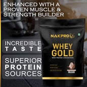 4 - Nakpro Whey Gold Protein Concentrate,  1.1 lb  Chocolate Cream 