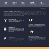 6 - Nutrabay Gold Bulk Up Mass Gainer,  6.6 lb  Vanilla 