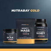 1 - Nutrabay Gold Mighty Mass Gainer,  2.2 lb  Rich Vanilla Creme 