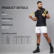 6 - MuscleBlaze Camo Dry-Fit Active Tee Half Sleeve,  Black  Large