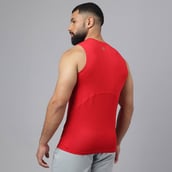 5 - MuscleBlaze Air Tech Compression MuscleTank,  Red  Large