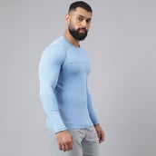 4 - MuscleBlaze Air Tech Compression MuscleTee Full Sleeve,  Dusk Blue  Medium