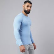 4 - MuscleBlaze Air Tech Compression MuscleTee Full Sleeve,  Dusk Blue  Small
