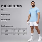 7 - MuscleBlaze Air Tech Compression MuscleTee Half Sleeve,  Dusk Blue  X-Large