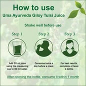7 - Uma Ayurveda Giloy Tulsi Juice, 1 L