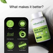 4 - Health Veda Organics Advance Hair Vitamin with DHT Blocker & Biotin,  60 capsules  Unflavoured 
