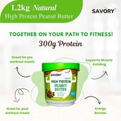 4 - Savory Natural High Protein Peanut Butter,  1.2 kg  Natural 