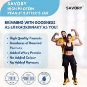 5 - Savory High Protein Peanut Butter, 500 g Crunchy