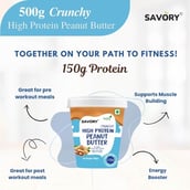 4 - Savory High Protein Peanut Butter, 500 g Crunchy