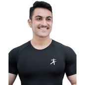 4 - Athflex Men's Half Sleeve Edge Compression T-Shirt,  Small  Black 