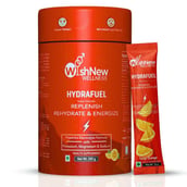 WishNew Wellness Hydrafuel Instant Drink Mix, 20 sachets/pack Tangy Orange