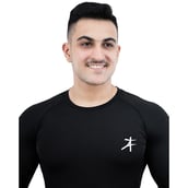 5 - Athflex Men's Full Sleeve Edge Compression T-Shirt, Large Black