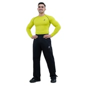 6 - Athflex Men's Full Sleeve Edge Compression T-Shirt, Small Neon Yellow