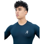 6 - Athflex Men's Full Sleeve Edge Compression T-Shirt,  XXL  Navy Blue 