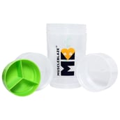 4 - MuscleBlaze Hulk Shaker,  Green White  500 ml(with container)