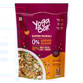 4 - Yogabar Super Muesli Combo Pack,  400 g  (Whole Grains + Seeds + Almonds) & (Fruits + Nuts & Seeds) 