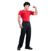 8 - Athflex Men's Muscle Fit Half Sleeve Textured Compression T-Shirt,  Medium  Red 