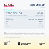 11 - GNC Triple Strength Fish Oil,  120 softgels 