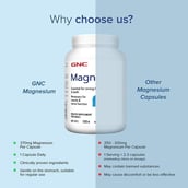 8 - GNC Magnesium (370mg),  Unflavoured  120 capsules 