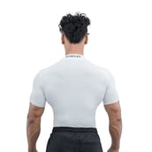 5 - Athflex Men's High-Neck Compression T-Shirt, Large White