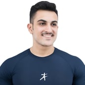 3 - Athflex Men's Slim Fit Round Neck Ribbed T-Shirt, Medium Navy Blue