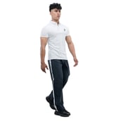 7 - Athflex Men's Regular Fit Half Sleeve Pique Polo T-Shirt,  Small  Marble White 