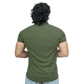 4 - Athflex Men's Regular Fit Half Sleeve Pique Polo T-Shirt,  Small  Olive Green 