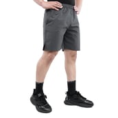 2 - Athflex Men's Regular fit Knee Length Velocity Slit Shorts,  Small  Grey 