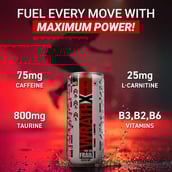 MuscleBlaze WrathX Energy Drink, 250 ml Sinful Sip (Pack of 6)