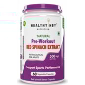 1 - HealthyHey Nutrition Natural Pre-Workout Red Spinach Extract,  60 veggie capsule(s)  Unflavoured 