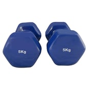 1 - SportSoul Vinyl Dumbbell,  Royal Blue  5 kg 