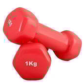 3 - SportSoul Vinyl Dumbbell,  Red  1 kg 