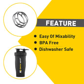 8 - MuscleBlaze Champion Shaker, Black 650 ml