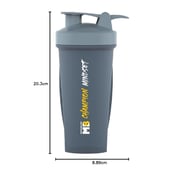 6 - MuscleBlaze Champion Shaker,  Grey  650 ml