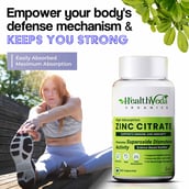 3 - Health Veda Organics Zinc Citrate, 120 capsules