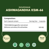 3 - Rasayanam Ashwagandha KSM-66 60 Capsules & Pure Himalayan Shilajit Combo,  20 g 